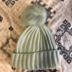 pretty green winter beanie